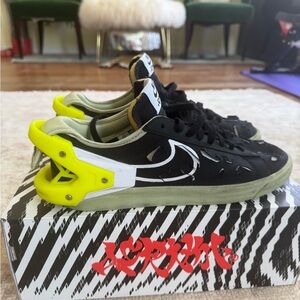 Nike Black and Lime Green Athletic Shoes